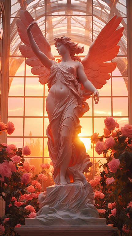sunsetsandy._full_body_shot_of_a_of_coloured_marble_victory_of__
