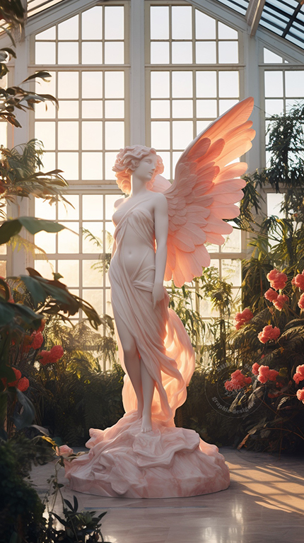 sunsetsandy._full_body_shot_of_a_of_coloured_marble_victory_of__