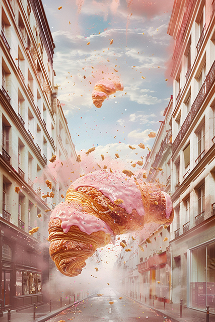 sunsetsandy._photo_of_a_gigantic_croissant_with_pink_glaze__fly_